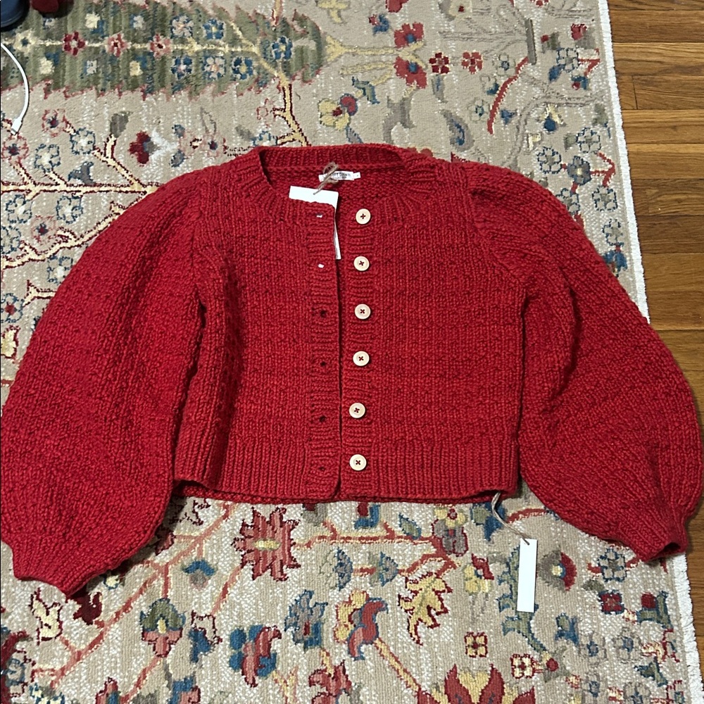 Christy Dawn Red Nola Cardigan - Picture 2 of 5